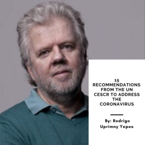 15 recommendations from the UN CESCR to address the coronavirus (ES)