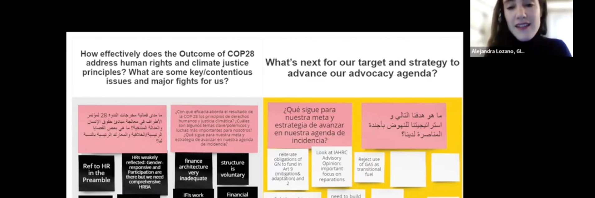 GI-ESCR Participated in a COP28 Debrief Organised by ESCR-Net